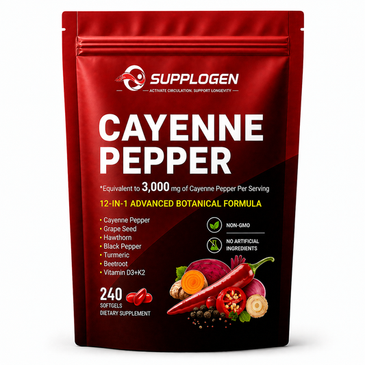 Advanced Cayenne Pepper Capsules Circulation, Metabolism & Daily Energy Support (240 Softgels)